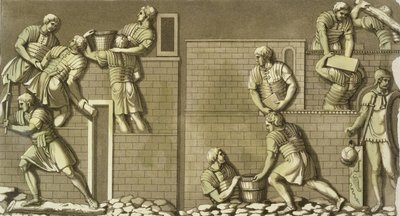 Roman Soldiers Building a Fort, Plate 21 from 